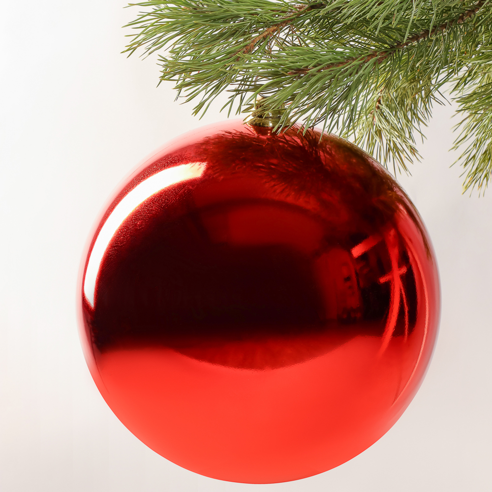 СНОУ БУМ Шар 30см пластик, красный - #6