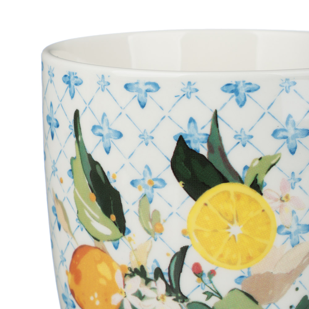 Кружка тм MILLIMI Лимоны, 400мл, фарфор, 3 дизайна - #3