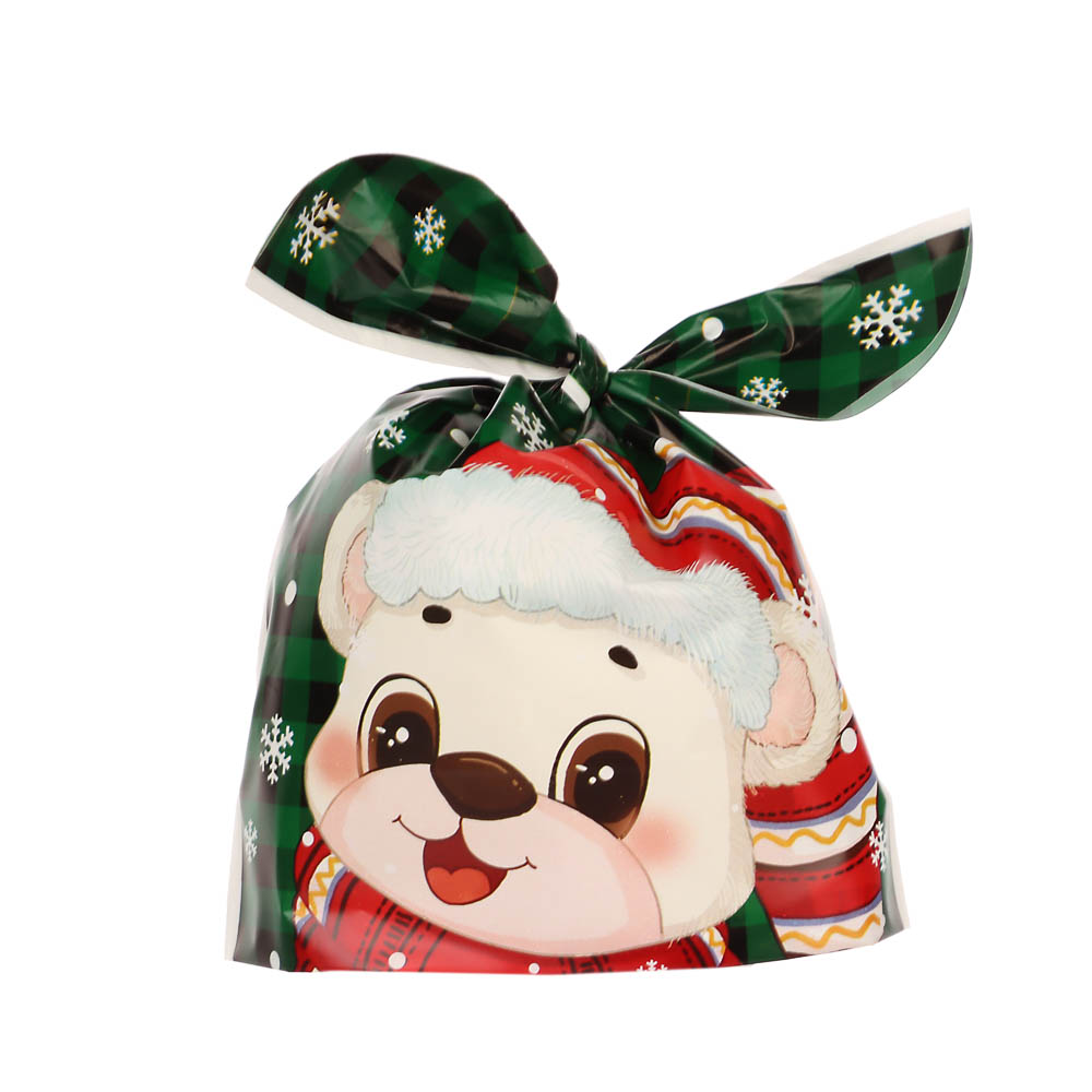 Набор подарочных мешков 20шт, 5 дизайнов, 13,5x22 см, пластик, арт.1 - #13