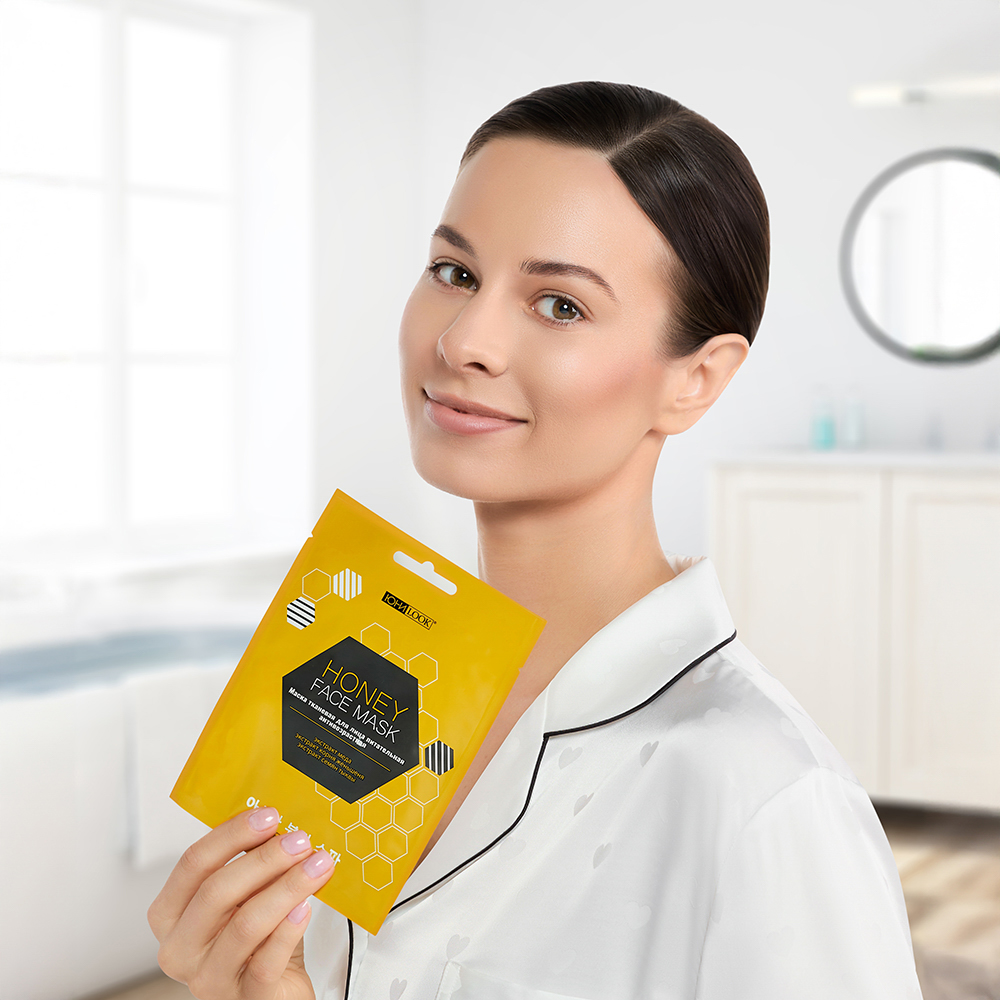 ЮНИLOOK Маска тканевая питательная антивозрастная для лица с экстрактами меда и корня женьшеня, 22мл - #5