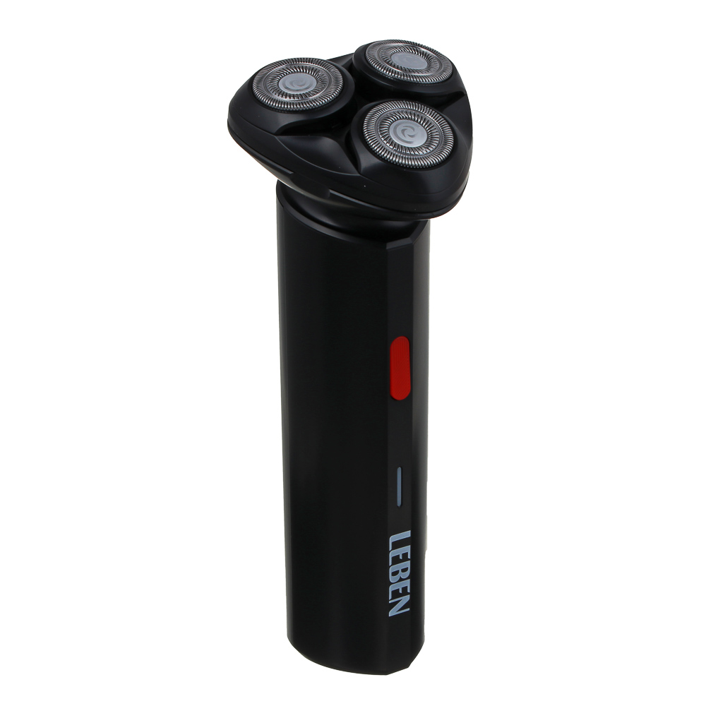 LEBEN Бритва, 600мА/ч, 80 мин работы, 1,5ч зарядка, индикатор, плавающие лезвия, софт тач покрытие - #1