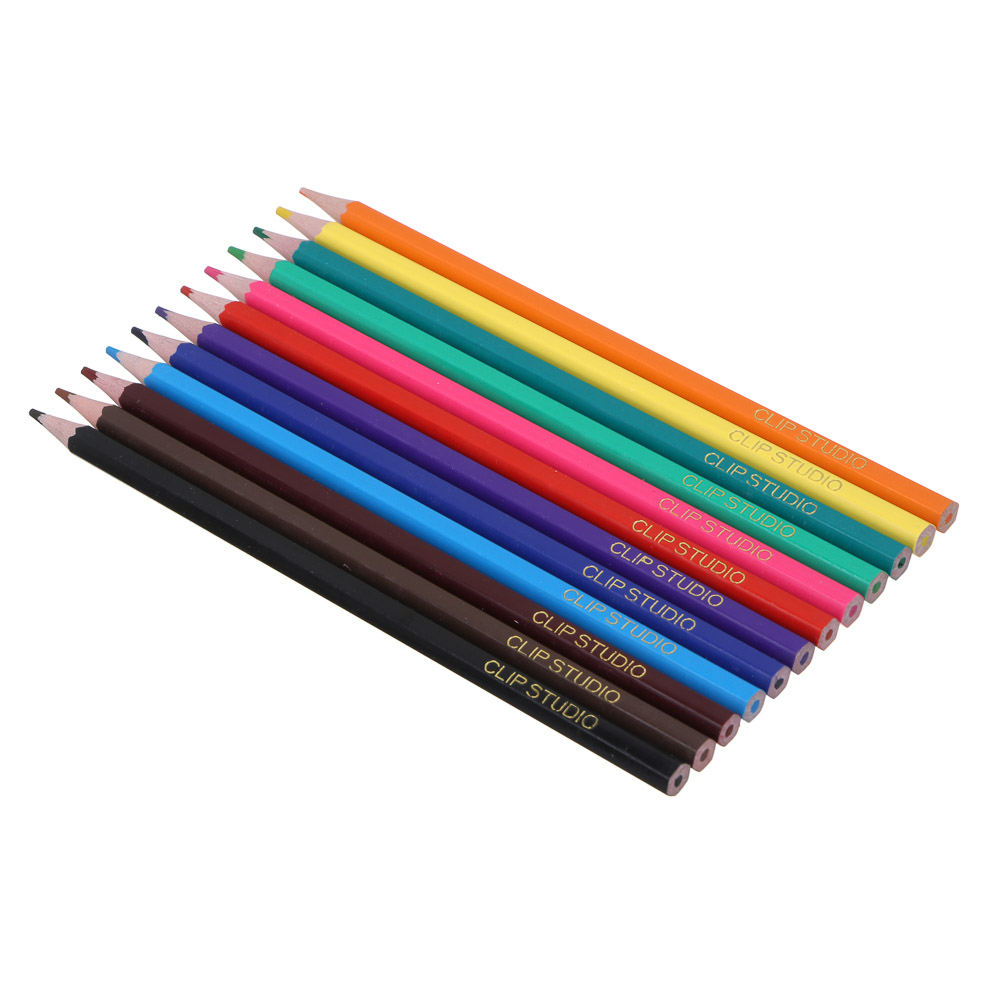 Котик с Крыльями Карандаши 12 цветов шестигранные заточенные, улучшенное письмо, пластик, в карт.кор - #2