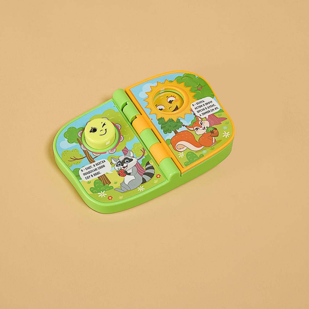 ИГРОЛЕНД Книга музыкальная с одной кнопкой "На полянке", свет, звук, ABS, 17х11,5х3см, 2хААА - #11