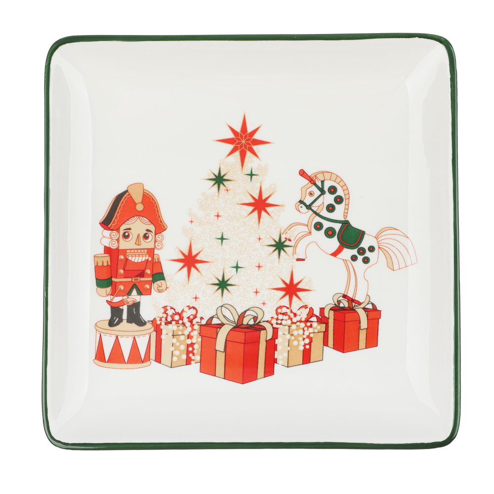 MILLIMI Щелкунчик Блюдо квадратное, 19х19х2см, керамика - #1