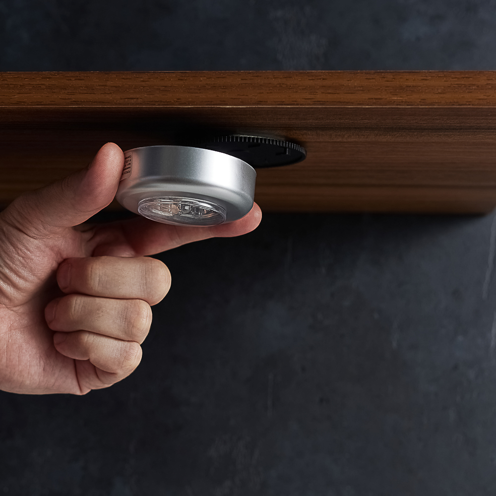 FORZA Светильник точечный нажимной, 6,5см, 3xААА, 4 LED, пластик - #11