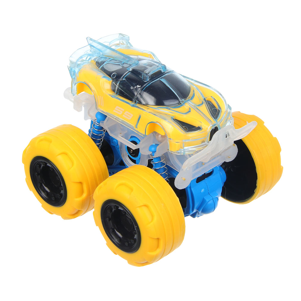 ИГРОЛЕНД Машина "Супертрюк", инерция, свет, вращение, 3хLR44, ABS, TPR, 10х8х9см, 4 дизайна - #1