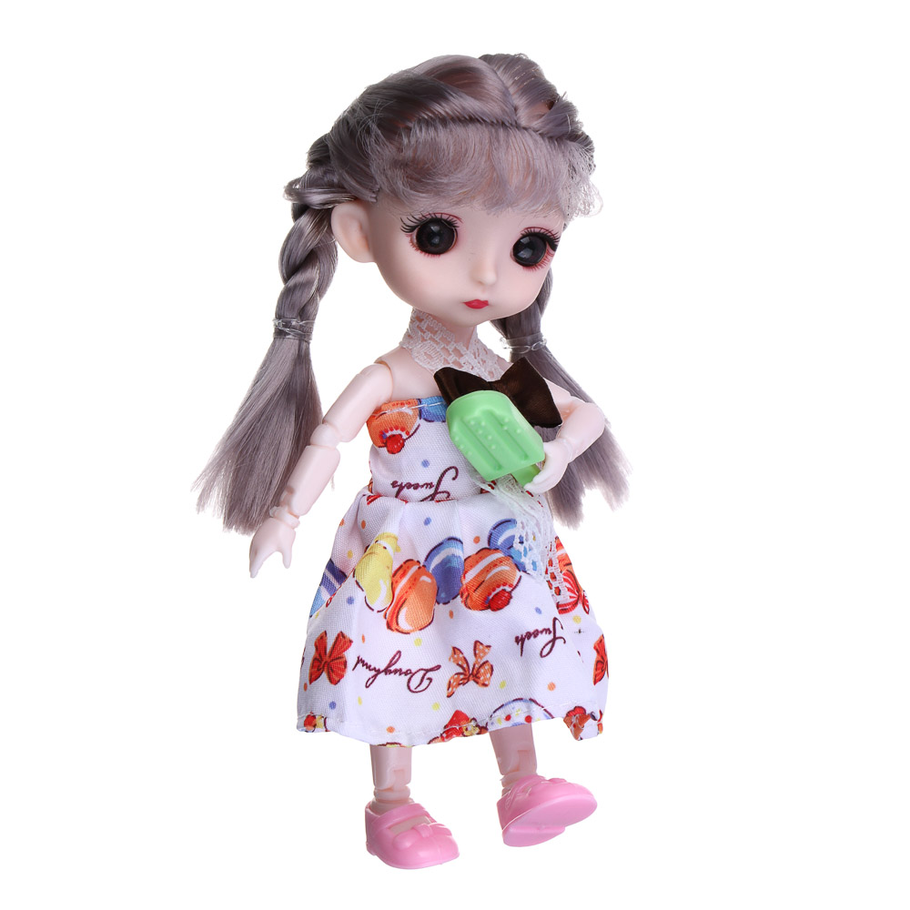 ИГРОЛЕНД Кукла шарнирная 15 см с аксессуарами, PP, ABS, 21х6х21,5 см, 4 вида - #6