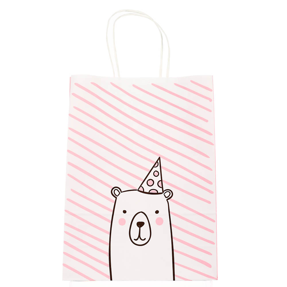 Пакет подарочный с кручеными ручками 24x10,5x32 см, "Мишка" - #2