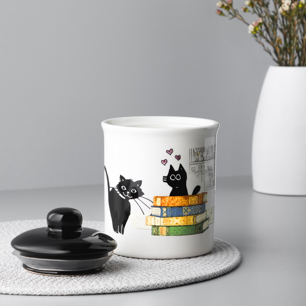 MILLIMI Котейка Банка для хранения, 550мл, 10х13см, керамика - #7