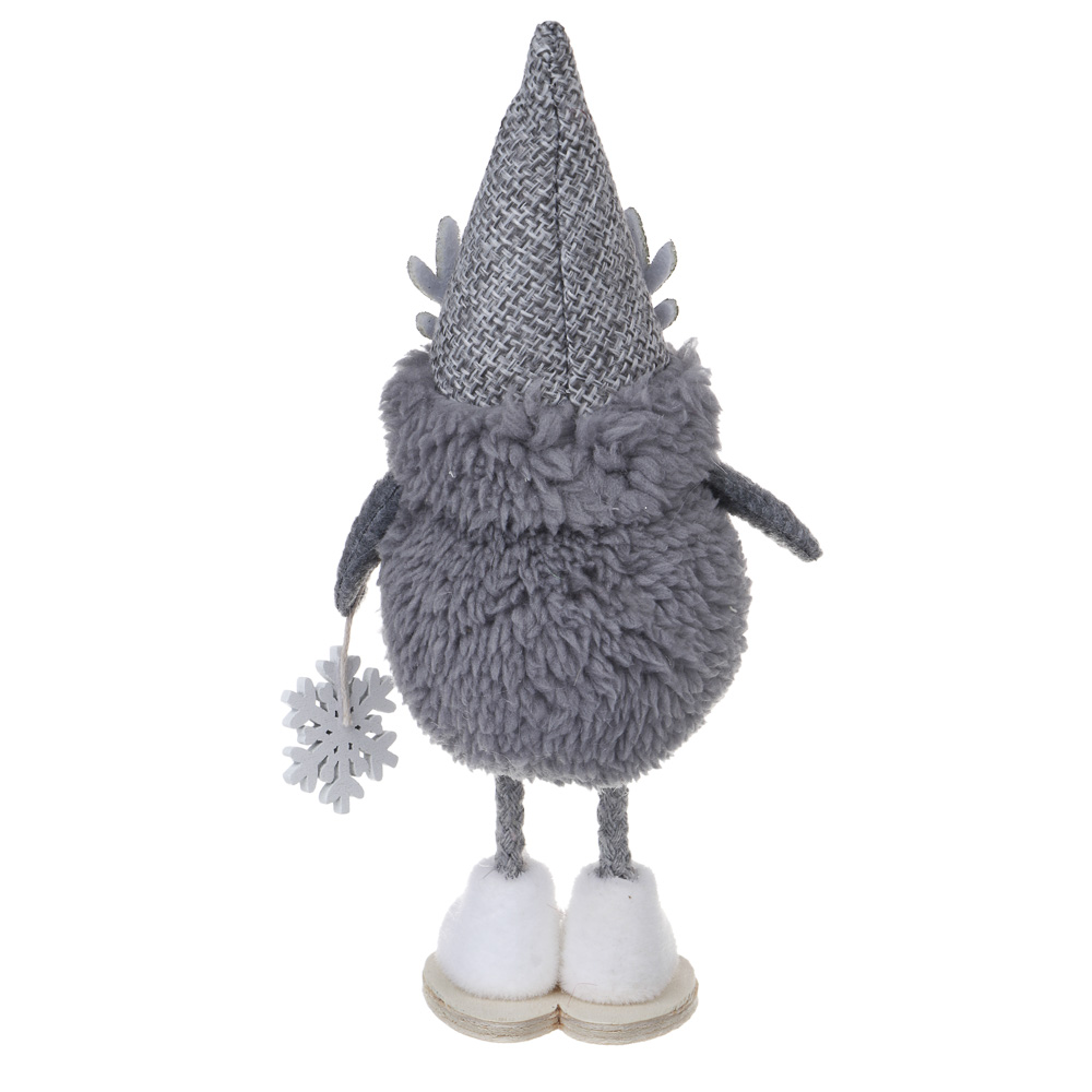 СНОУ БУМ Сувенир Гном 5x6x18 см, полиэстер, серый, 2 вида - #4