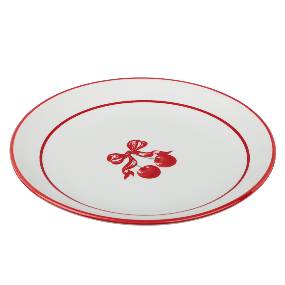 Тарелка закусочная Черри тм MILLIMI, 19,5см, фарфор, белый - #2