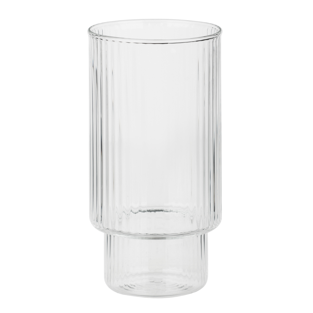 MILLIMI Набор стаканов Астра 400 мл, 4 шт, стекло, рифленый - #2