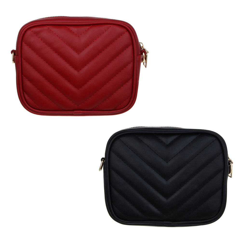 ЮL Кристаллис Сумка кроссбоди стеганная на длинном ремне, ПУ, 17х13,5х5см, 2 цвета, КЖС24-23 - #1