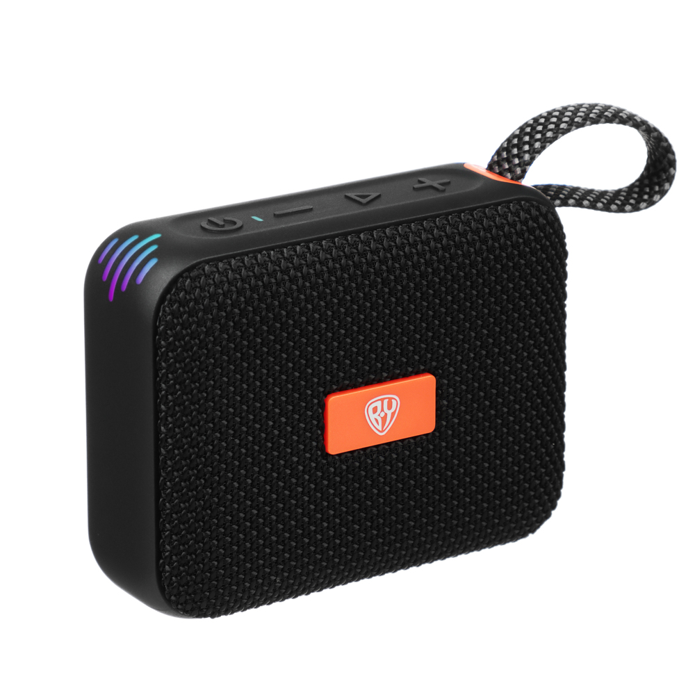 Колонка беспроводная BY WaveX, 8 Вт, 1000мАч,Type-C, microSD, BT5.3, IPX7,ВШГ 10x12x4см, черный - #3