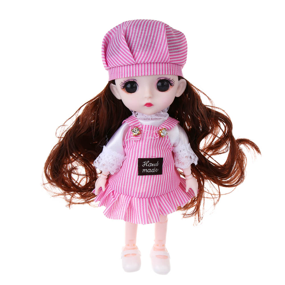 ИГРОЛЕНД Кукла шарнирная с чудными глазами, 15 см, в ПВХ боксе, PVC, PP, 6,5х10х30 см, 4 дизайна - #4