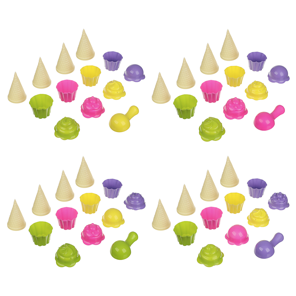 Набор формочек "Мороженое", ИГРОЛЕНД, 13 предметов, пластик, игрушка для детей 3+ - #1