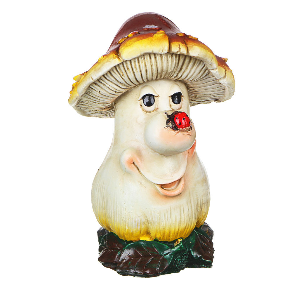 INBLOOM Фигура садовая "Веселый гриб и грибная поляна", h16-17см, полистоун, 2 дизайна - #2