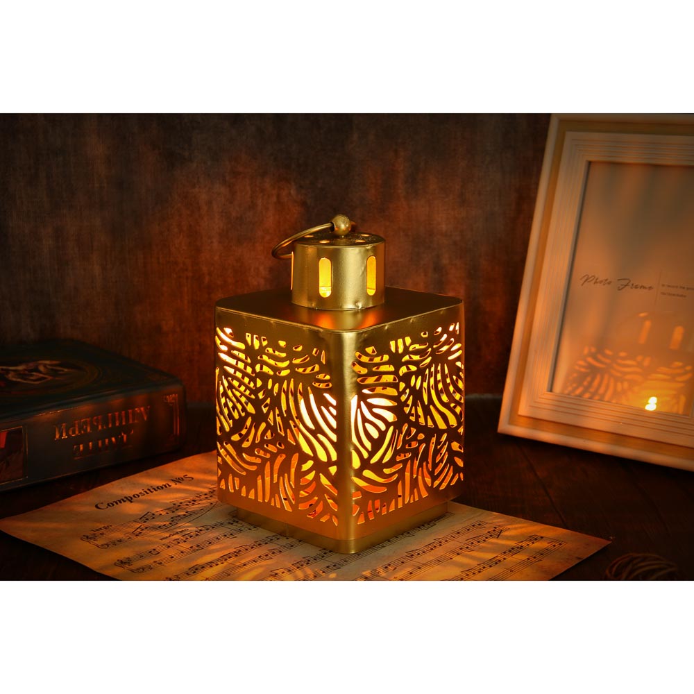 Подсвечник металл, 10х10х16 см, цвет золотой - #4