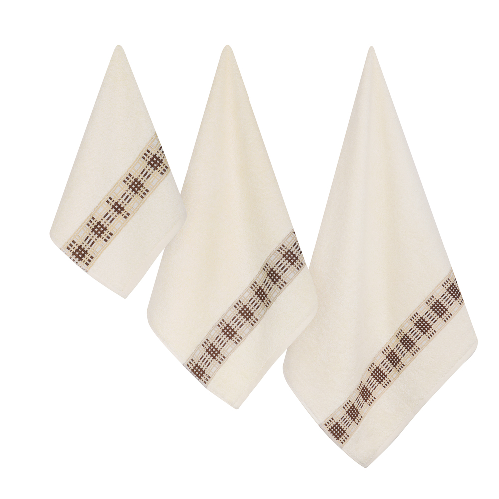 PROVANCE Кантри Комплект полотенец махровых, 30х50, 50х90, 70х130см, 100% хлопок, 480гр/м, 2 цвета - #3