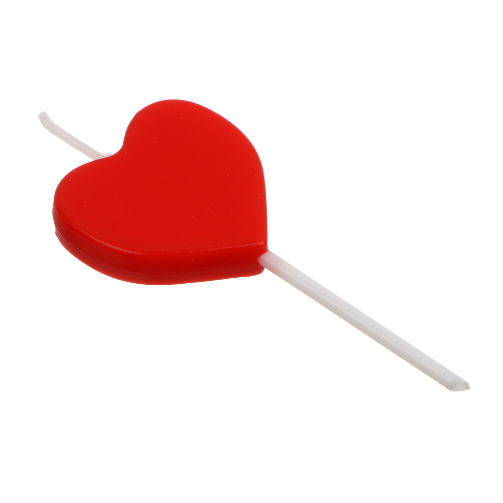 Набор свечей для торта тм Fntastic, 7x2,7 см, форма сердца, парафин - #4