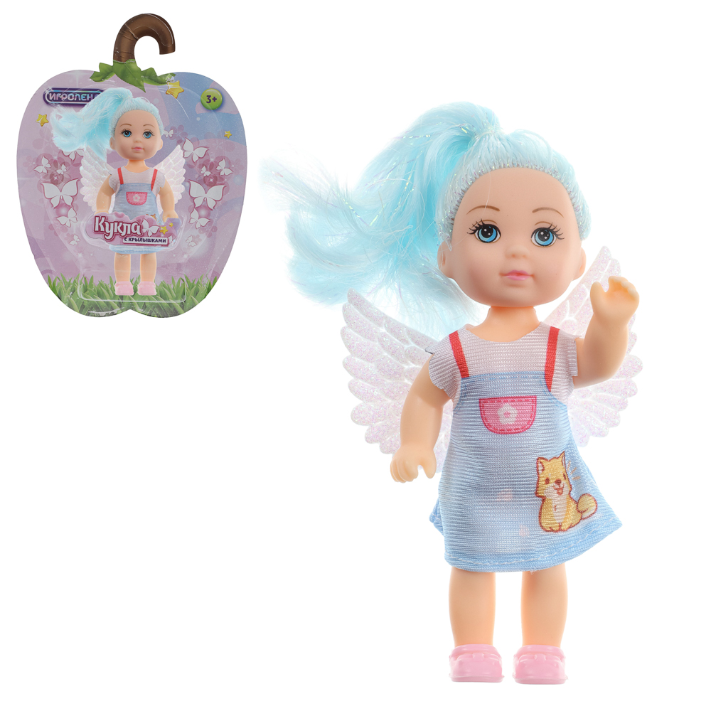 ИГРОЛЕНД Кукла с крылышками и цветн.волосами, 11 см, ABS, PVC, полиэстер, 13,5х4,5х18 см, 6 дизайнов - #27