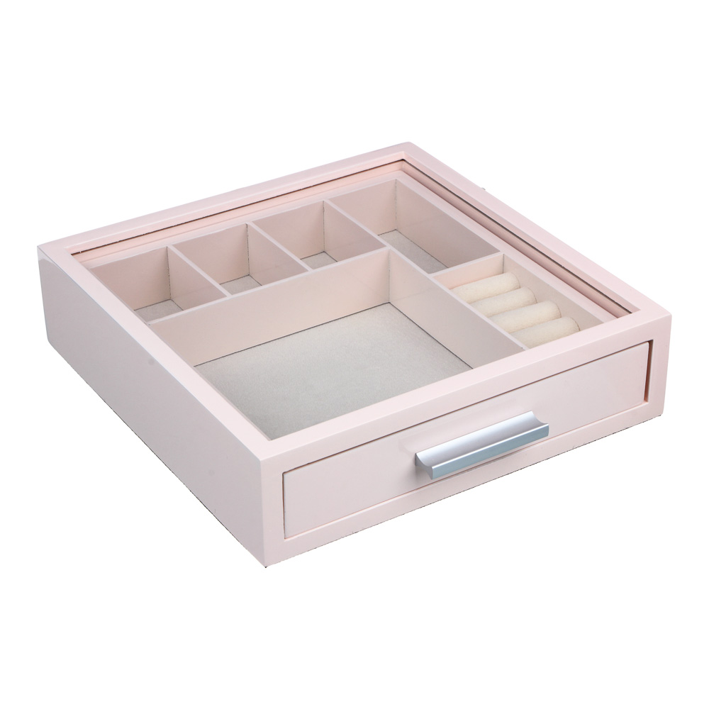 Шкатулка для украшений, полиэстер, 25,5x25,5x6,5 см, арт.07-21 - #2