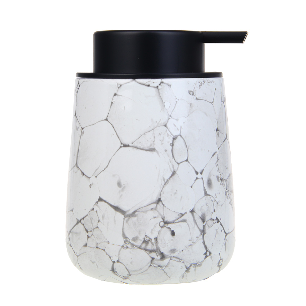 VETTA Дозатор для жидкого мыла, 320 мл, 13x9x9 см, керамика, "Космос", мрамор белый - #2