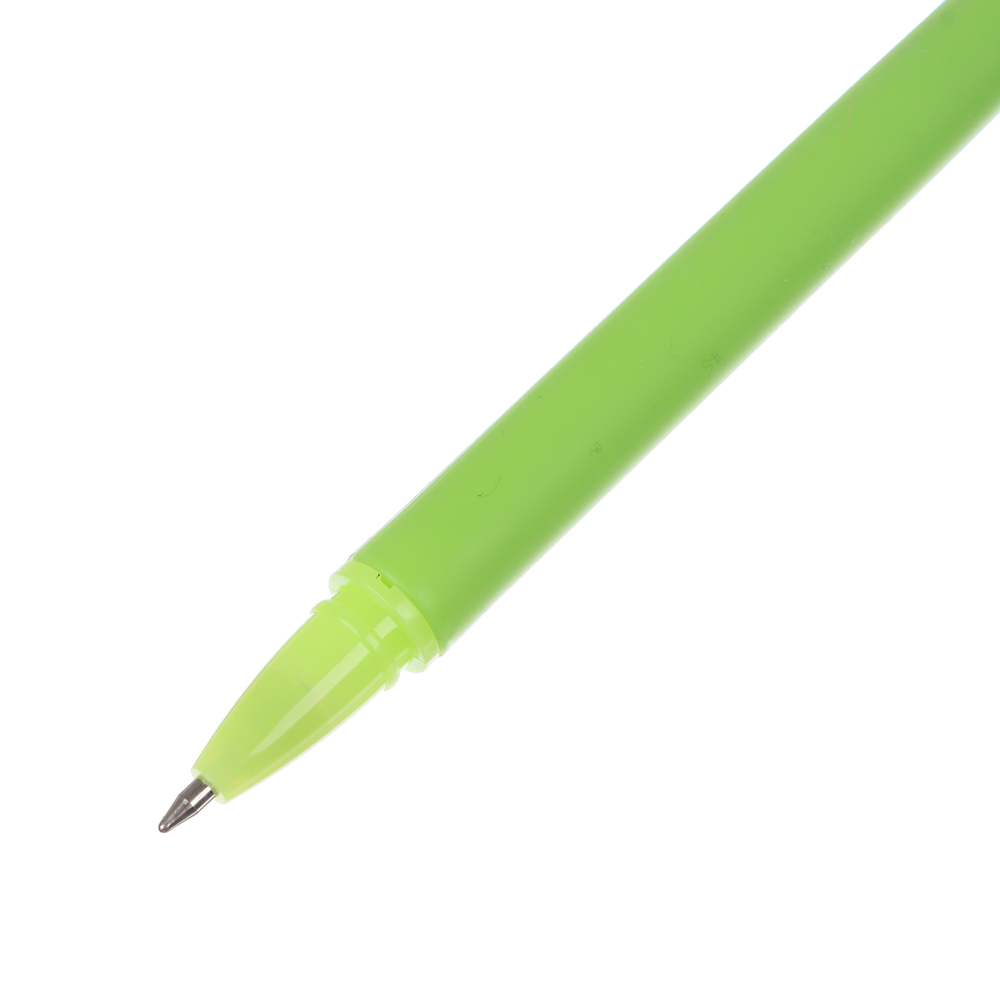 Ручка шариковая синяя, в форме цветка, гибкий силиконовый корпус, 22 см, 3 цв.бутона, пластик - #4