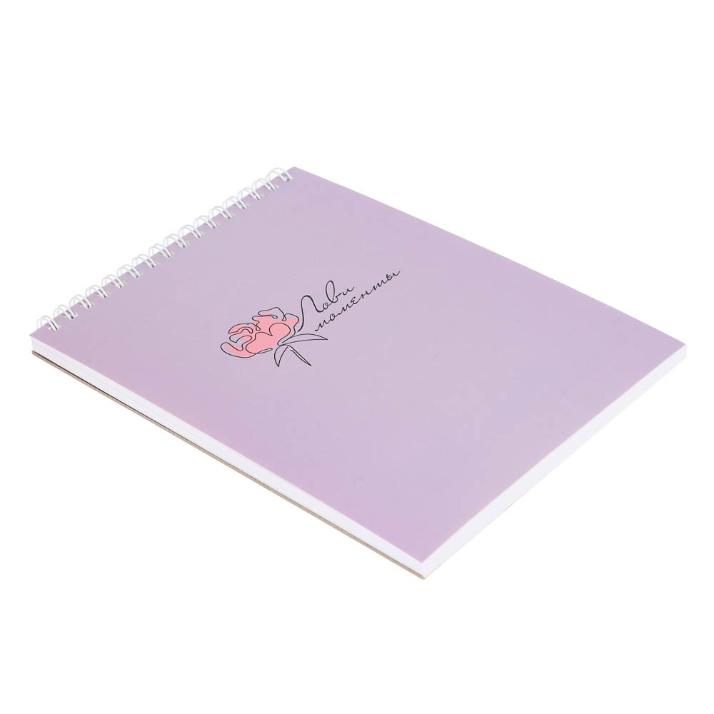 Скетчбук "Botanica", формат А5, 40 л., белый блок, плотн. 120 г/м2,мягкая обл., спираль, в ассорт. - #3