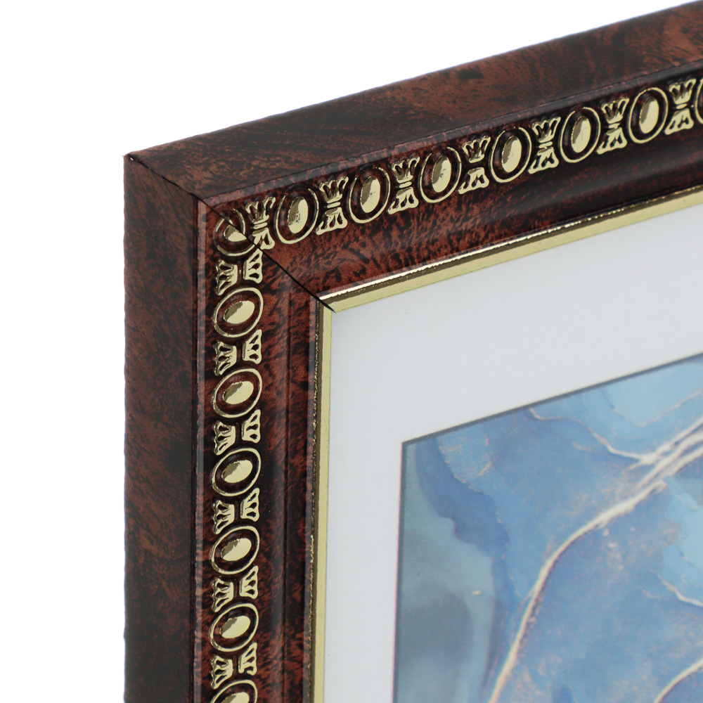 Фоторамка, 10x15 см, пластик, Камея карельская береза - #3