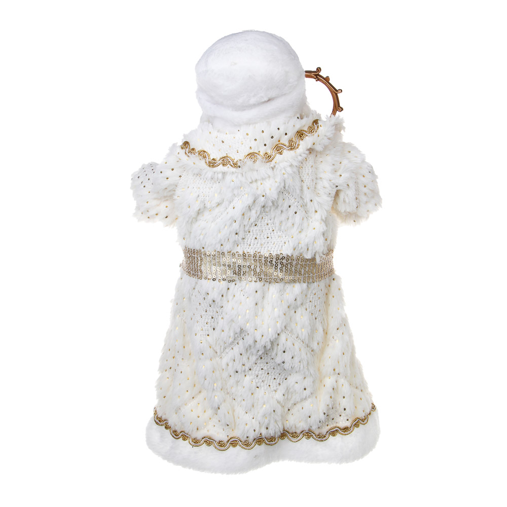 СНОУ БУМ Дед Мороз 42 см белый с золотом, PVC, полиэстер - #5