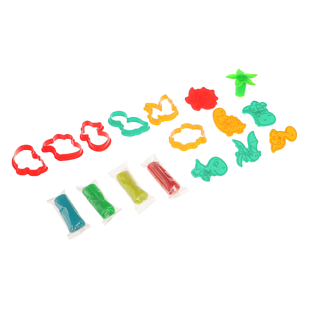 ХОББИХИТ Набор для лепки с формочками, полимер, ABS, 17х21х4см, 4 дизайна - #3