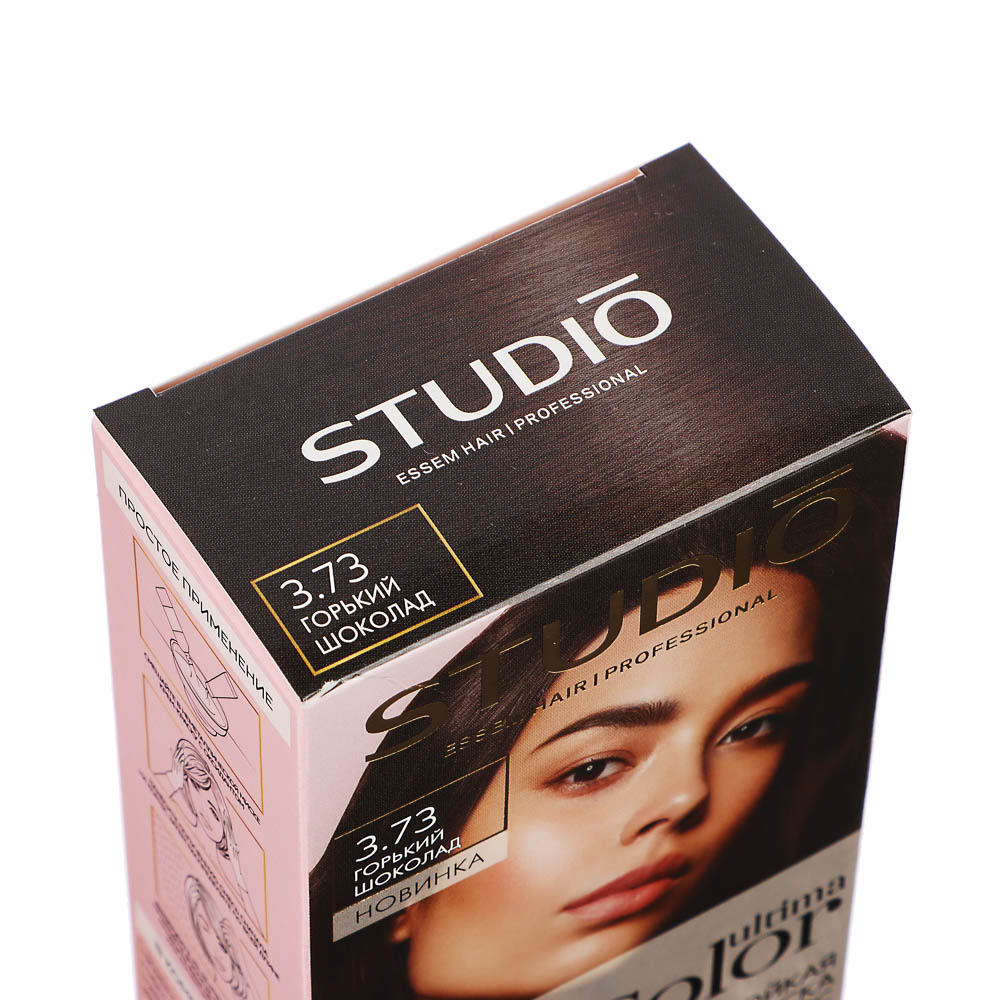 Краска для волос STUDIO Ultima Color 3.73 Горький шоколад,100мл - #2