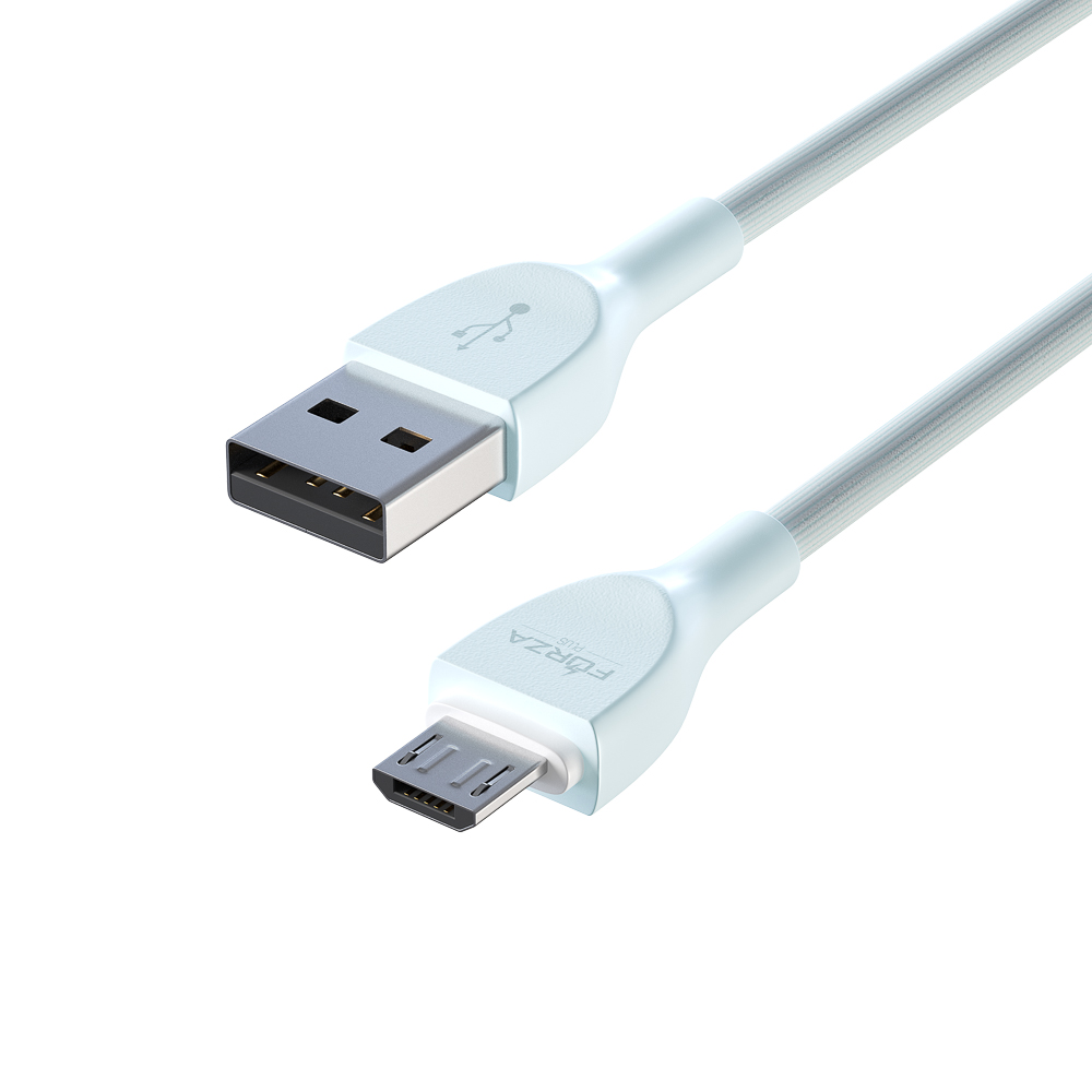 FORZA Кабель для зарядки Акварель Micro USB, 1м, 2А, 4 цвета, пакет - #7