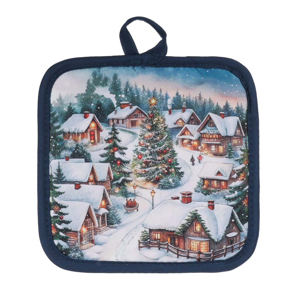 PROVANCE Нордик Прихватка, 17х17см, 100% полиэстер, домики - #1