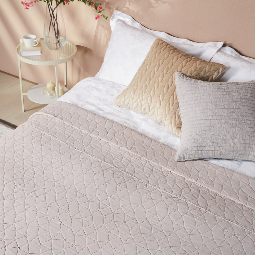 PROVANCE Хейзел Покрывало с эффектом вареного хлопка 220х240см, 100% полиэстер, бежевый - #7