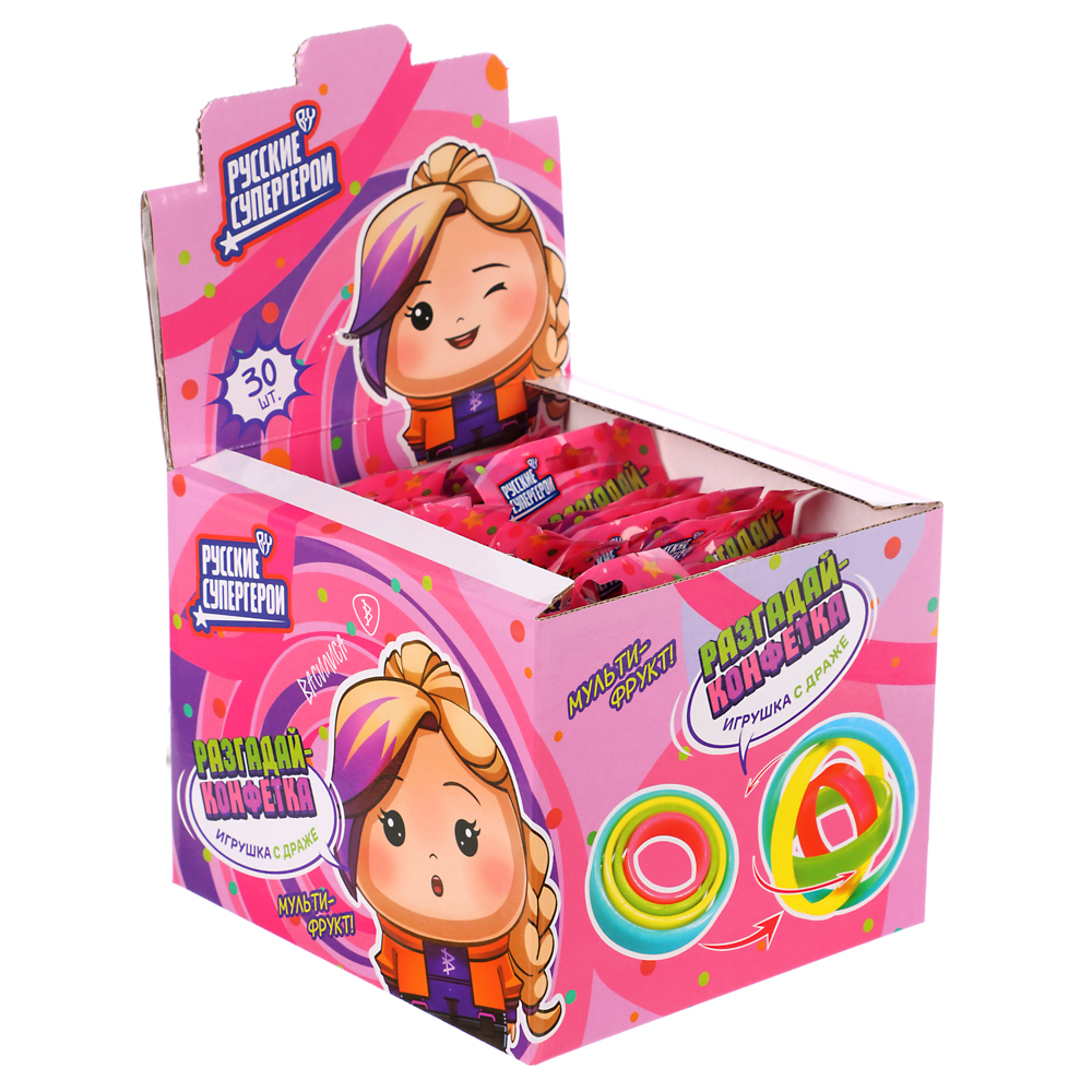 BY Русские Супергерои Драже фруктовое с игрушкой (головоломка) 2 гр. - #7