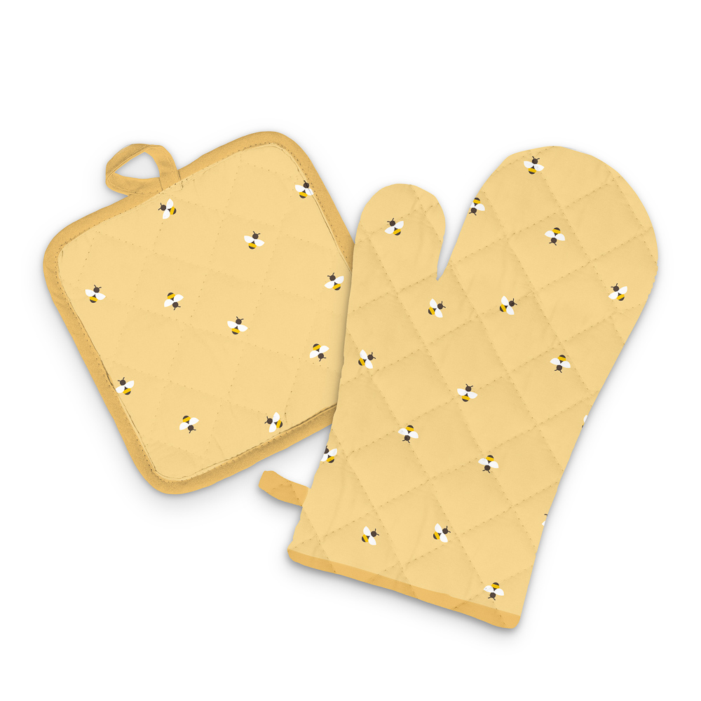 Прихватка-варежка тм PROVANCE Орра пчелки, 17х27 см, 100% полиэстер - #1