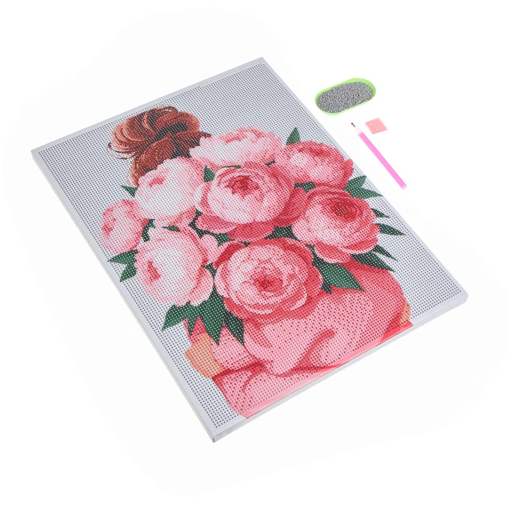 ХОББИХИТ Картина из страз, комплект: твердая основа, стразы, стилус, 30х40см, 5-10 дизайнов - #4