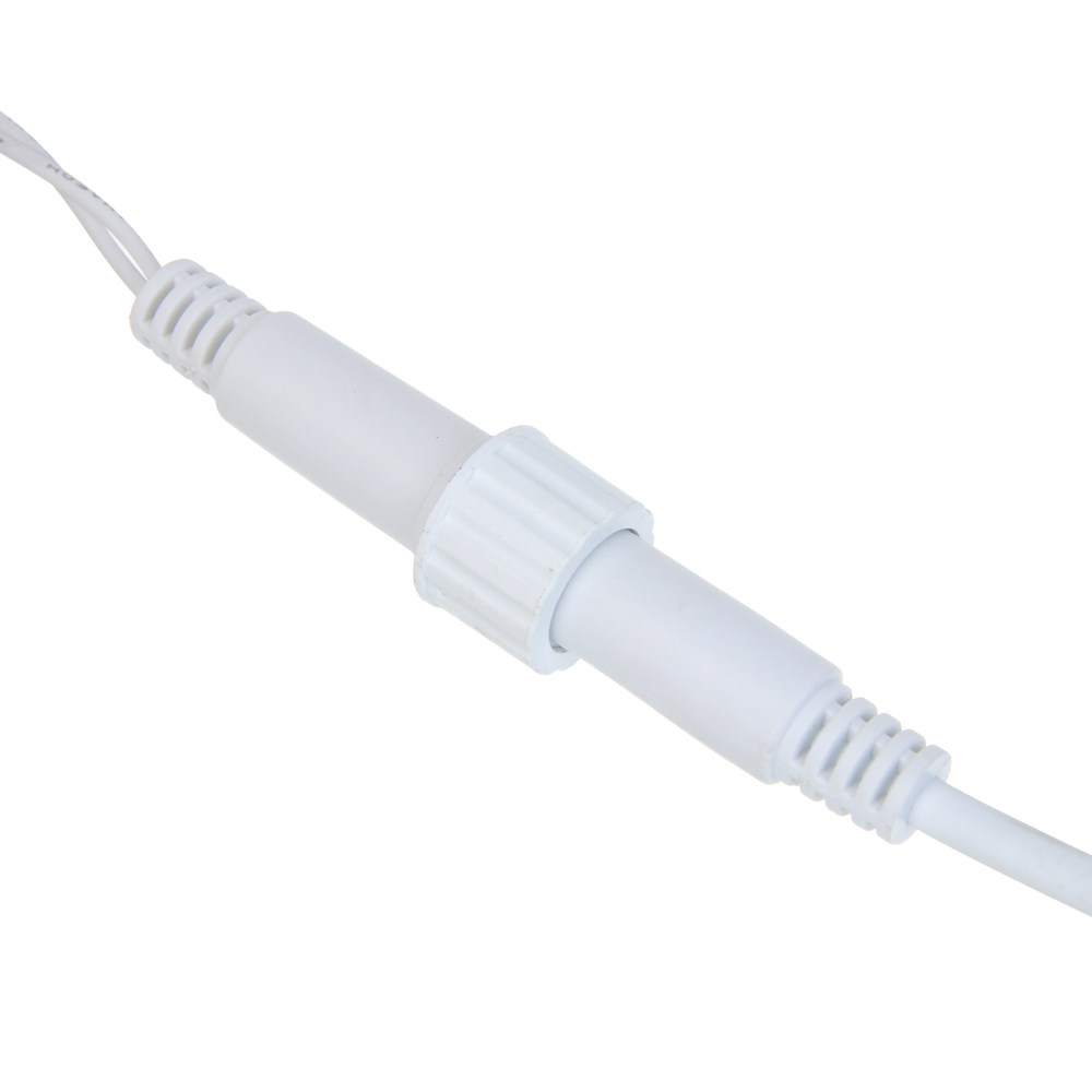 BY Эл.гирлянда бахрома уличная, 3x0.6х0.4м, 100LED,белый,пост.свеч.,ПВХ белый,коннект,IP65,220В - #6