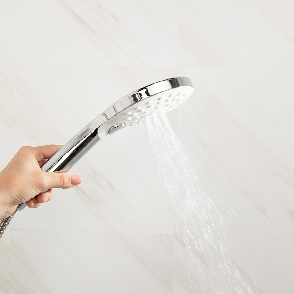 RAIN Лейка для душа, 3 режима, кнопка, 120мм, хром - #10