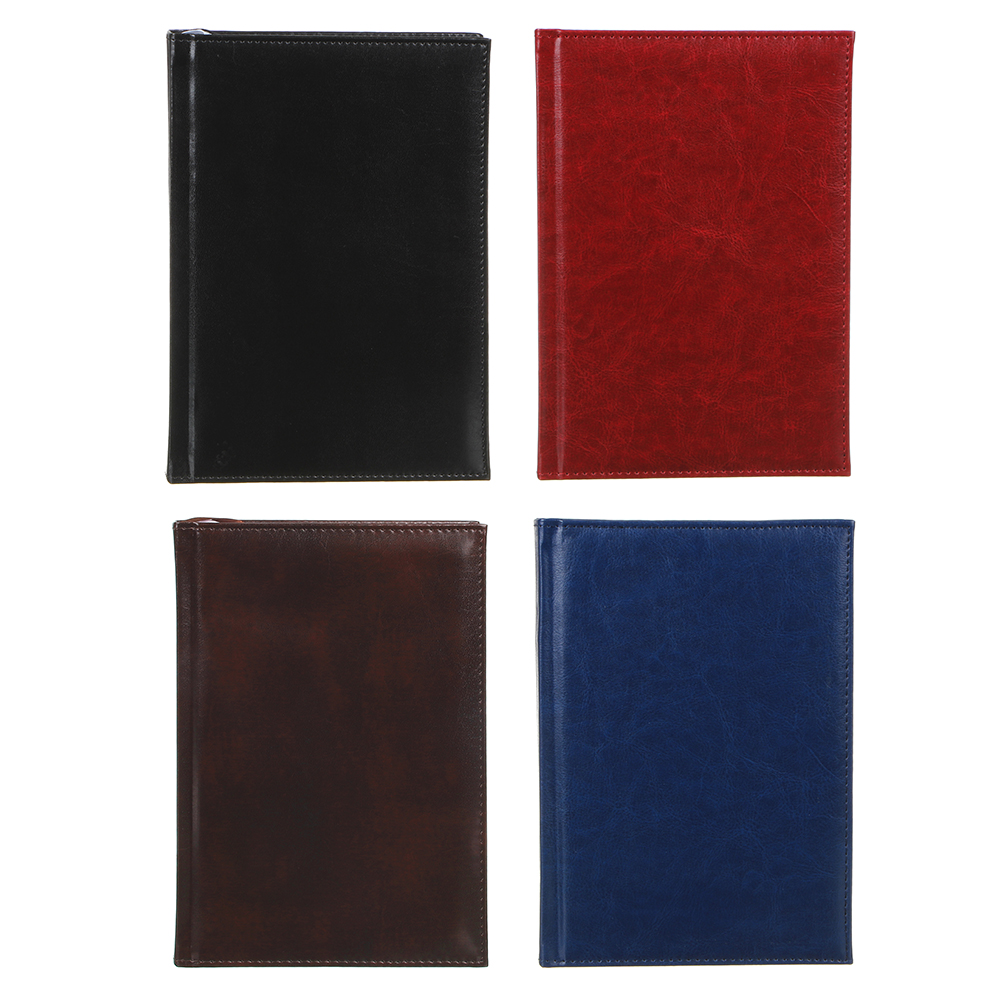 Недатированный ежедневник А5, 320 стр., ПВХ, бумага, твердая обложка с поролоном, 4 цвета, пакет - #1