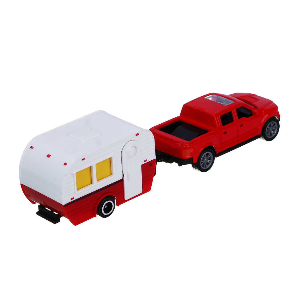 ИГРОЛЕНД Машина с прицепом "Автокемпер", инерция, металл, ABS, 21,5х5,3х6,9 см, 10 дизайнов - #8