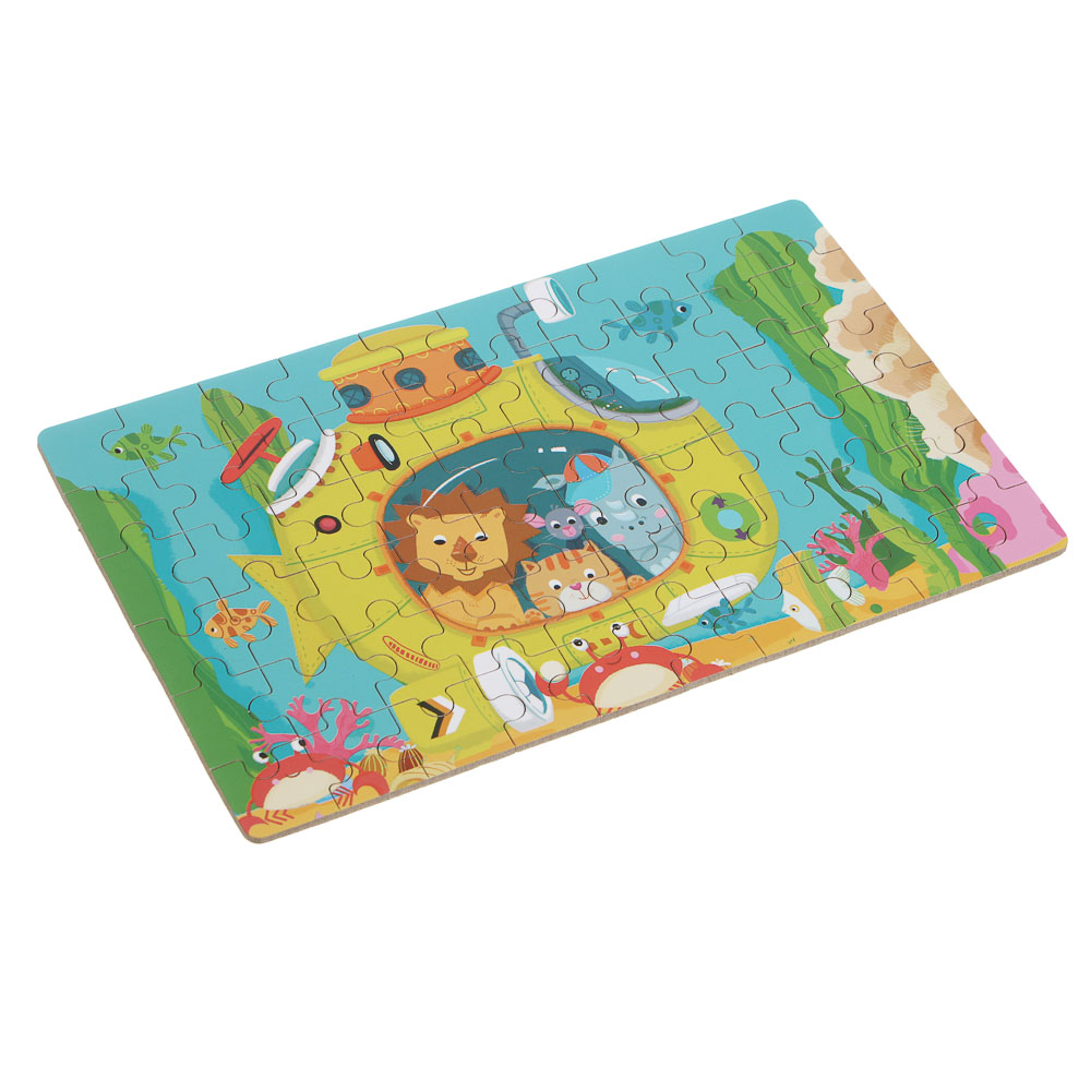 Пазлы в коробочке, 13,2х8,5см, 60 элементов, картон, металл, микс - #5