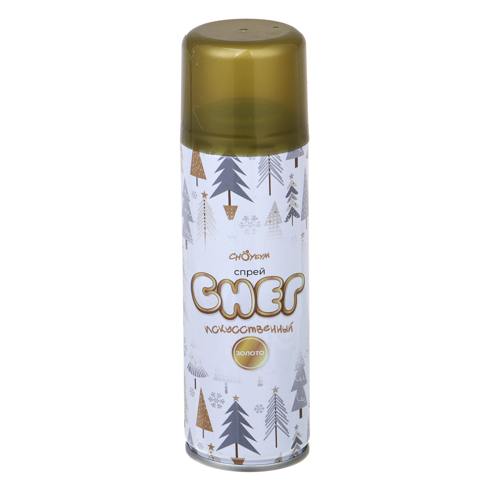 СНОУ БУМ Снег искусственный, спрей, золото, масса нетто 45 г. - #1