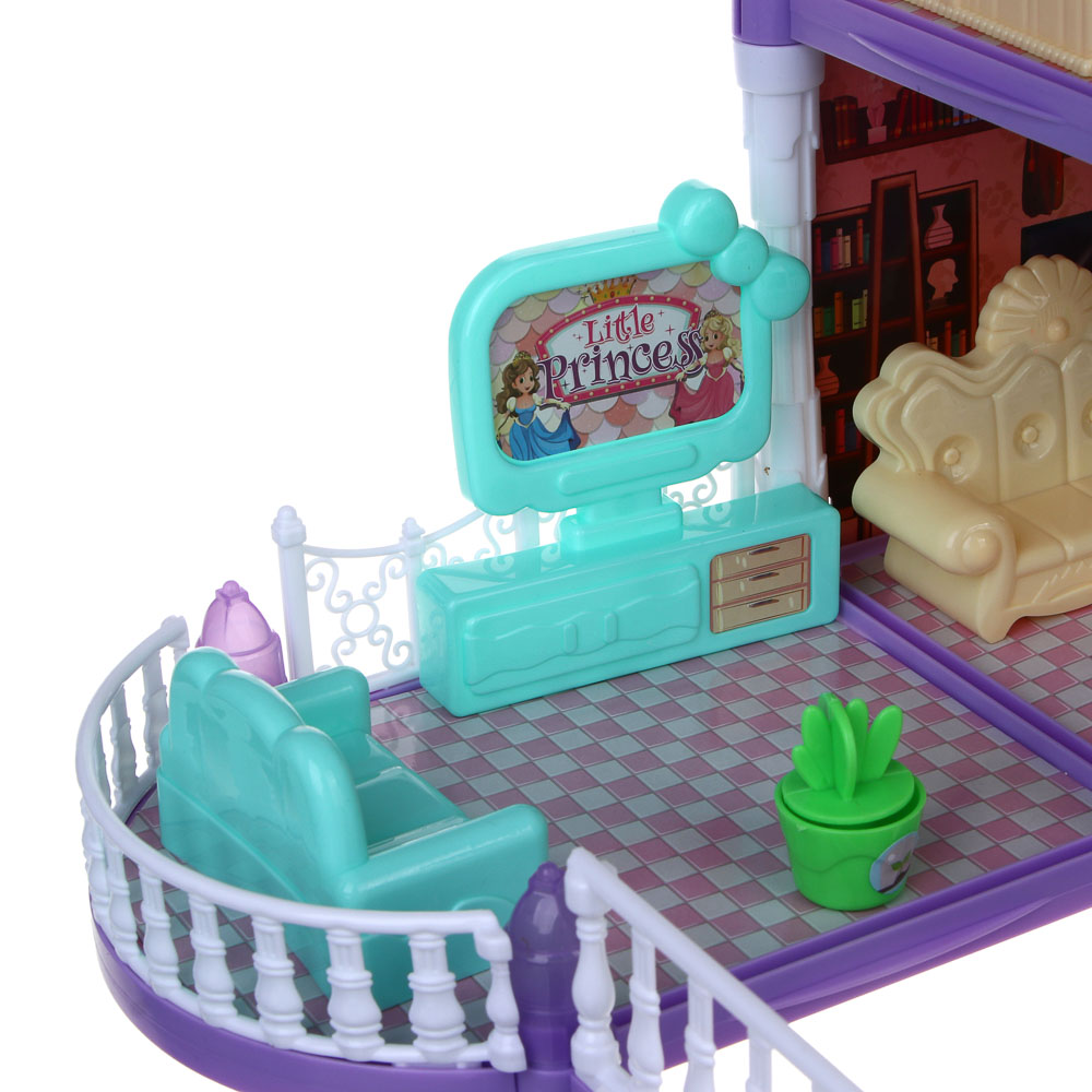 ИГРОЛЕНД Дом для куклы с акс., питомцами и куклой, 113 пред., ABS, PP, полиэстер, 30х8х23 см - #10