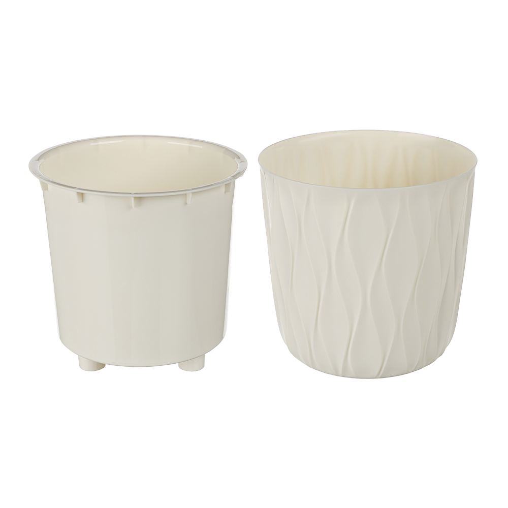 Горшок для цветов с дренажной вставкой Desert 2,3л, d157мм, h152мм, микс цветов - #11