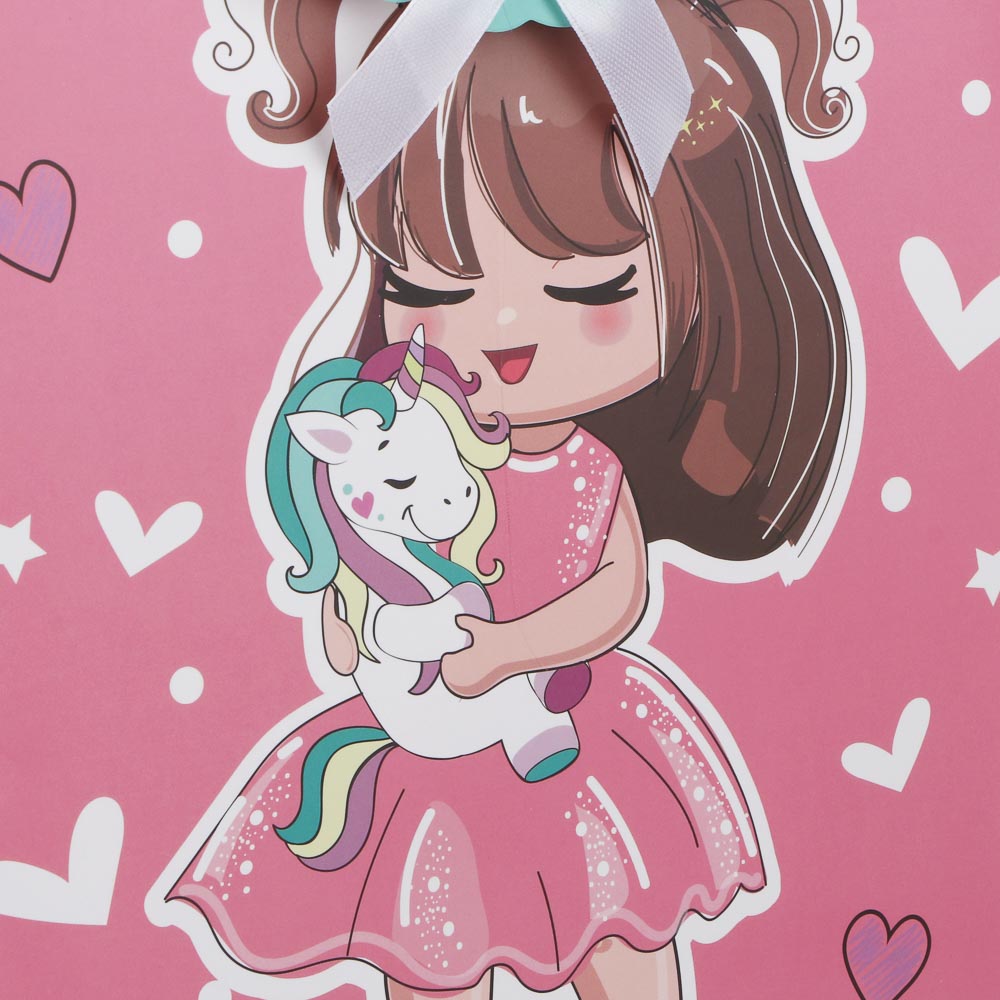 Пакет подарочный бумажный тм LADECOR, M 27x19x9 см, детский, 4 дизайна - #5