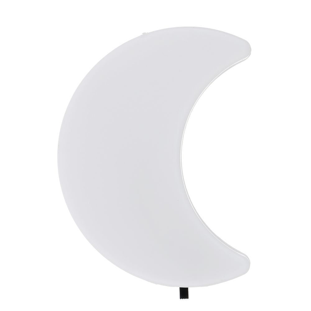 BY Светильник-ночник в розетку Месяц светодиодный, 1Вт, 9см, 230В, пластик, белый - #1