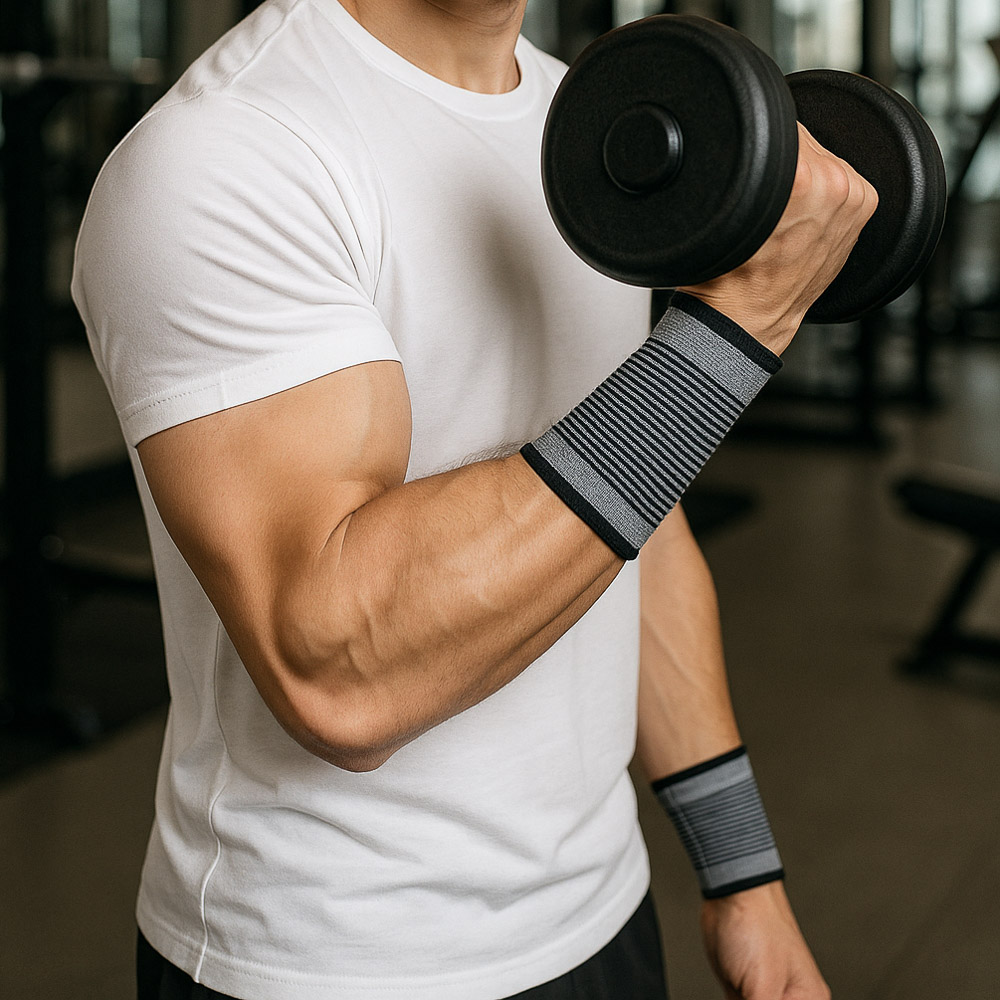 SILAPRO Комплект суппортов 2шт на запястье, 58% нейлон, 35% латекс, 7% полиэстер - #6